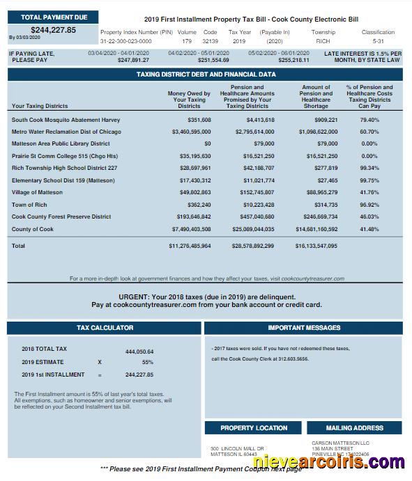 USA COOK COUNTRY ELECTRONIC BILL utility bill